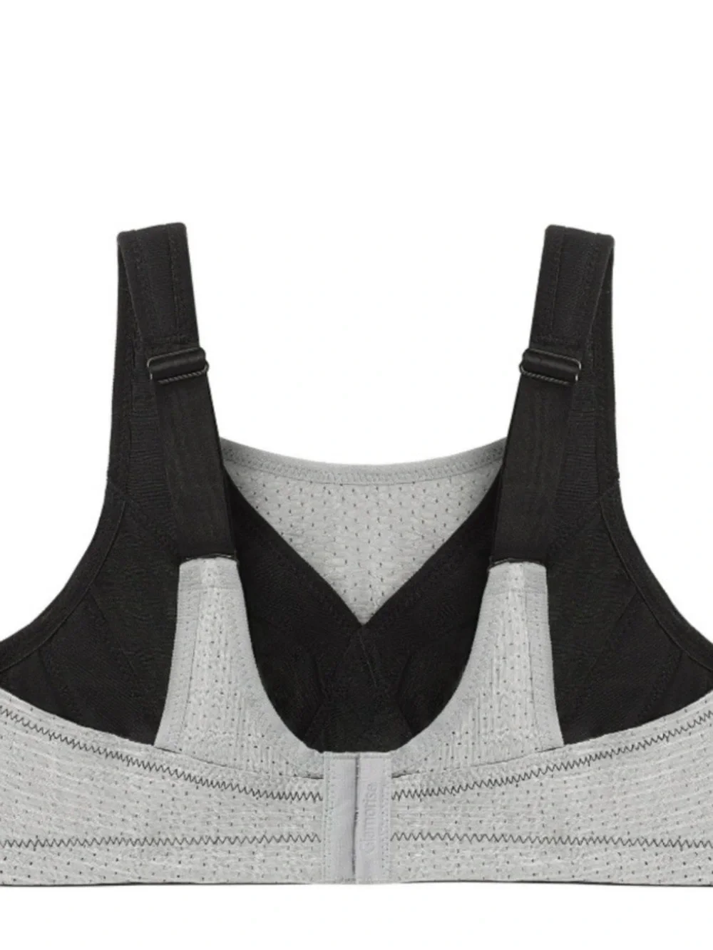 Glamorise Double‎ Layer Custom Control Sports Bra Gray/Black 40-H
